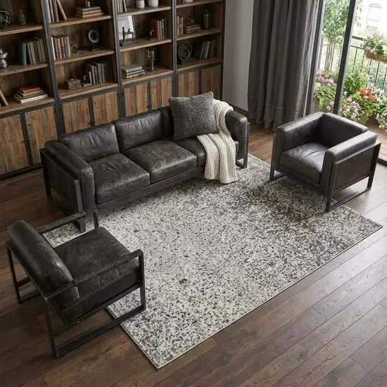 Gray Ivory And Taupe Ombre Hand Woven Area Rug Photo 1