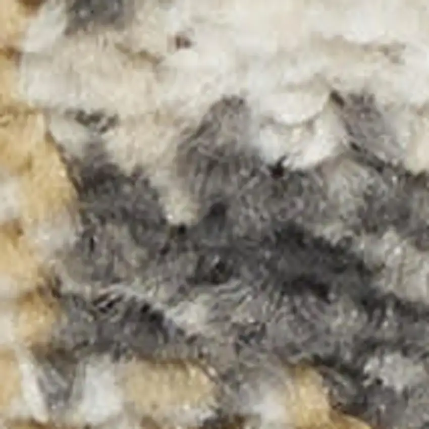 Gray Ivory And Yellow Floral Distressed Area Rug Photo 3