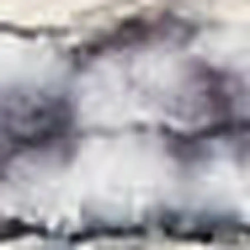 Gray Ivory and Blue Floral Distressed Washable Area Rug Photo 1