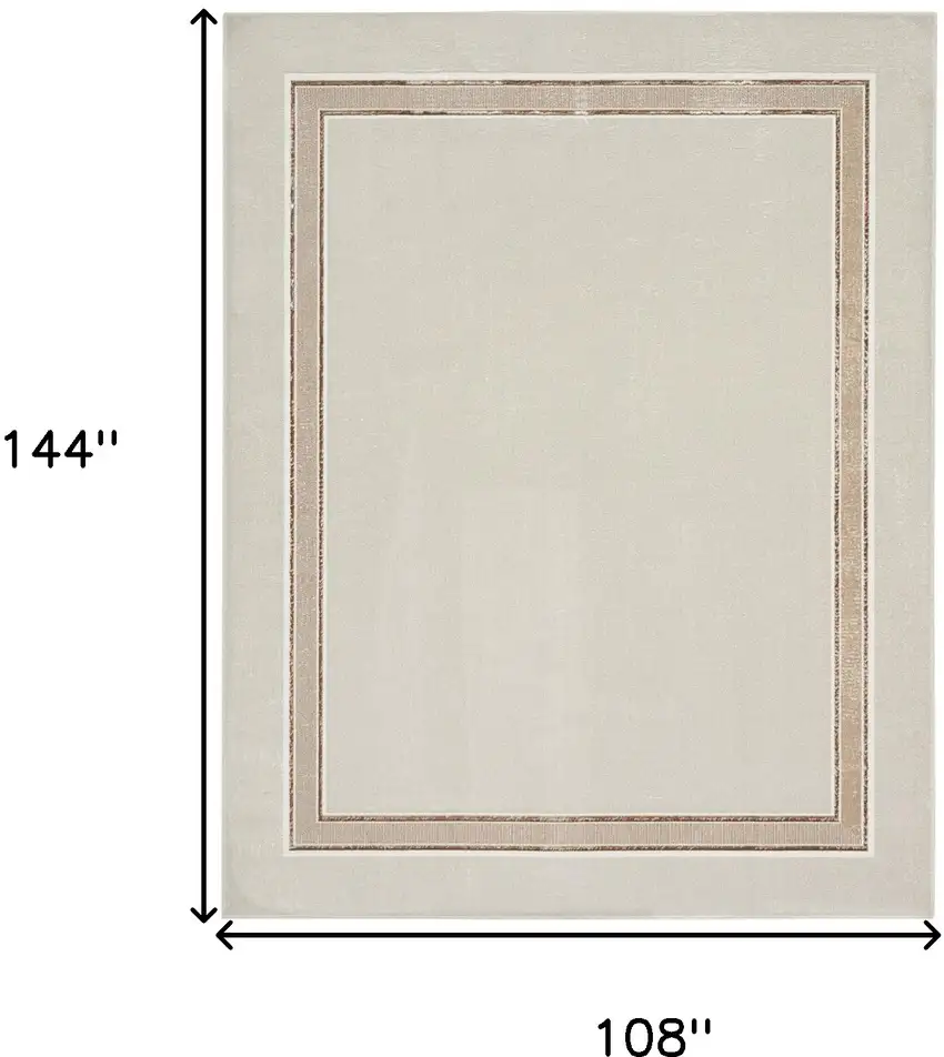 Gray Ivory and Cream Geometric Non Skid Area Rug Photo 3