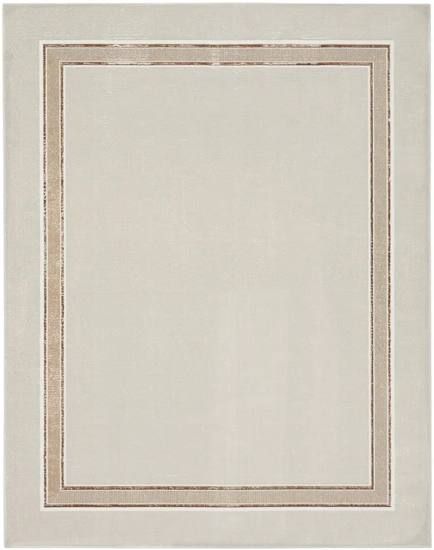 Gray Ivory and Cream Geometric Non Skid Area Rug Photo 4