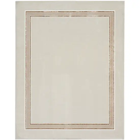 Gray Ivory and Cream Geometric Non Skid Area Rug Photo 1