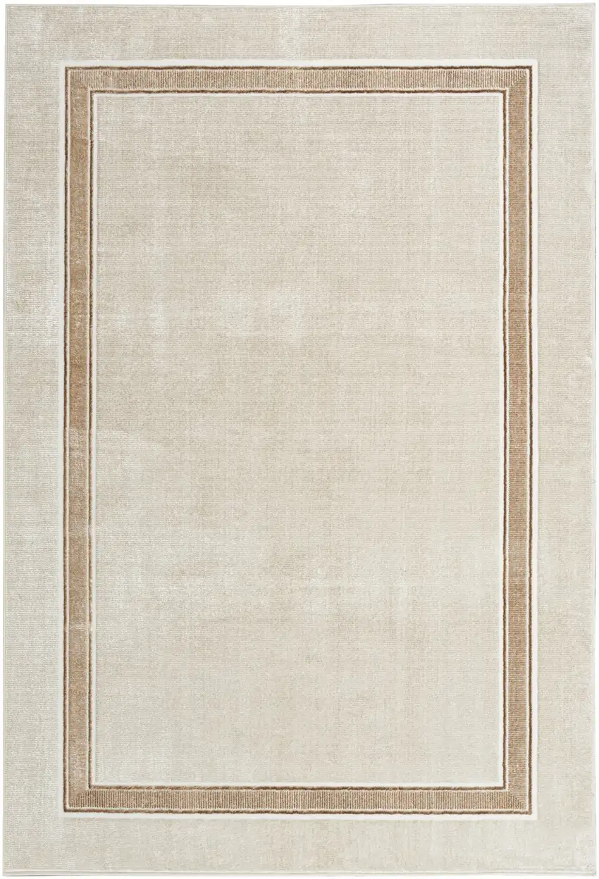 Gray Ivory and Cream Geometric Non Skid Area Rug Photo 1