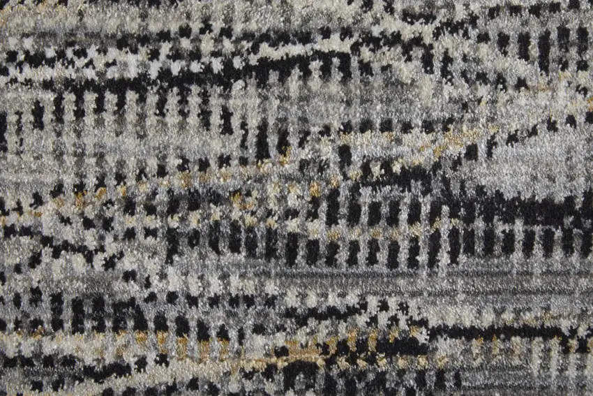 Gray Ivory and Tan Abstract Power Loom Area Rug Photo 9