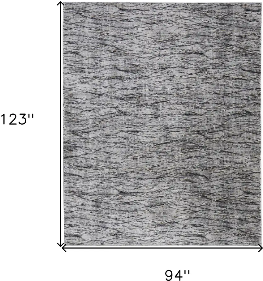 Gray Ivory and Tan Abstract Power Loom Area Rug Photo 8