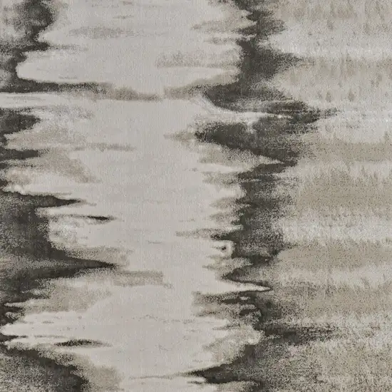 Gray Ivory and Taupe Abstract Power Loom Area Rug Photo 8