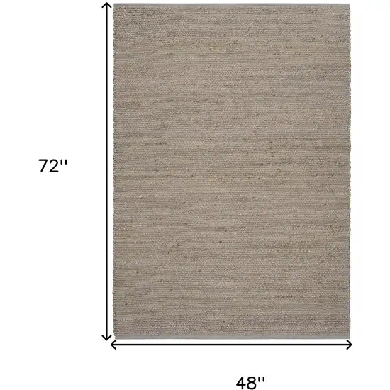 Gray Jute Hand Woven Area Rug Photo 9