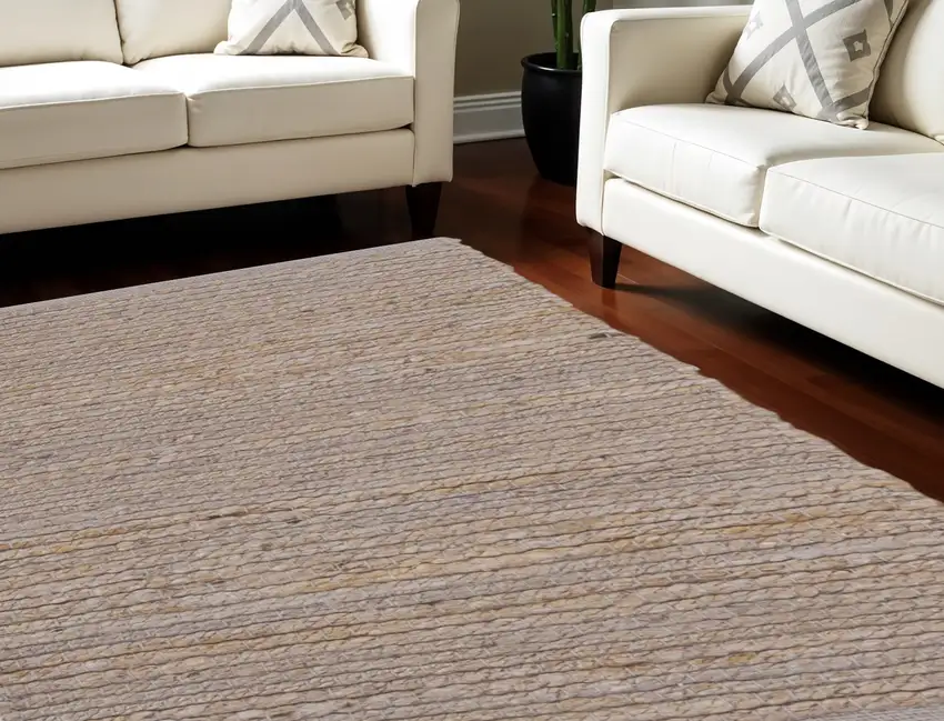 Gray Jute Hand Woven Area Rug Photo 1