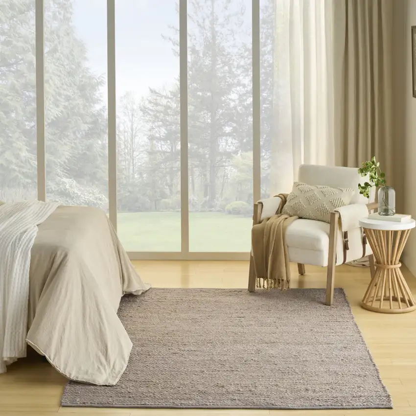 Gray Jute Hand Woven Area Rug Photo 5