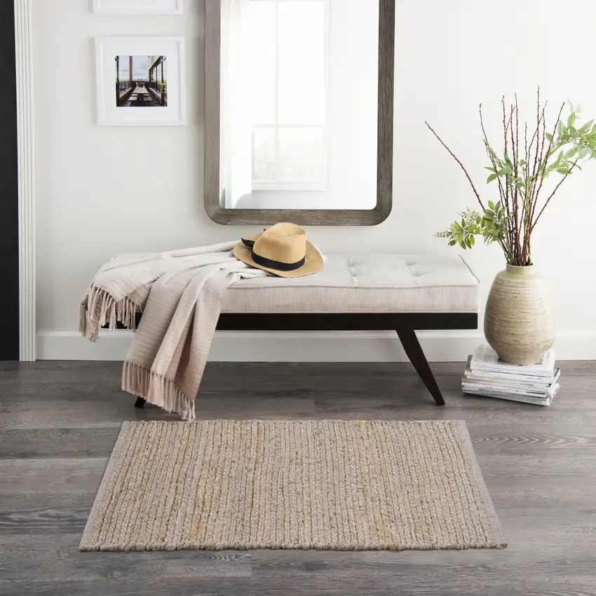 Gray Jute Hand Woven Area Rug Photo 6