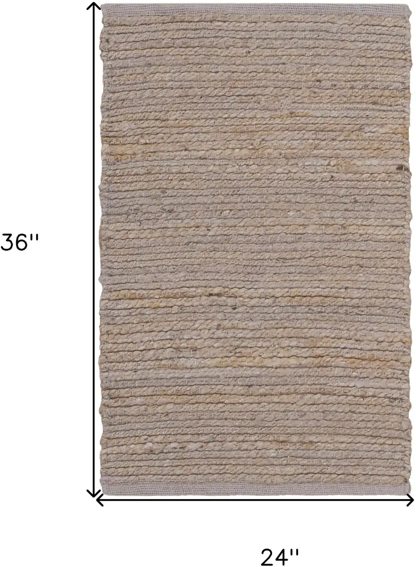 Gray Jute Hand Woven Area Rug Photo 3