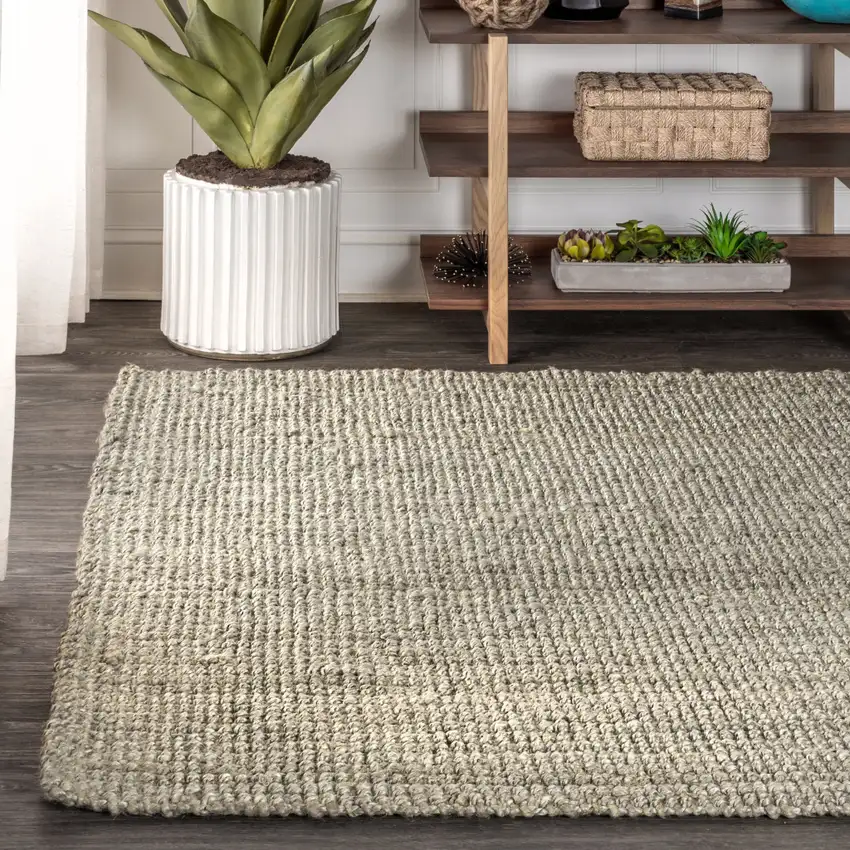 Gray Jute Handmade Area Rug Photo 8