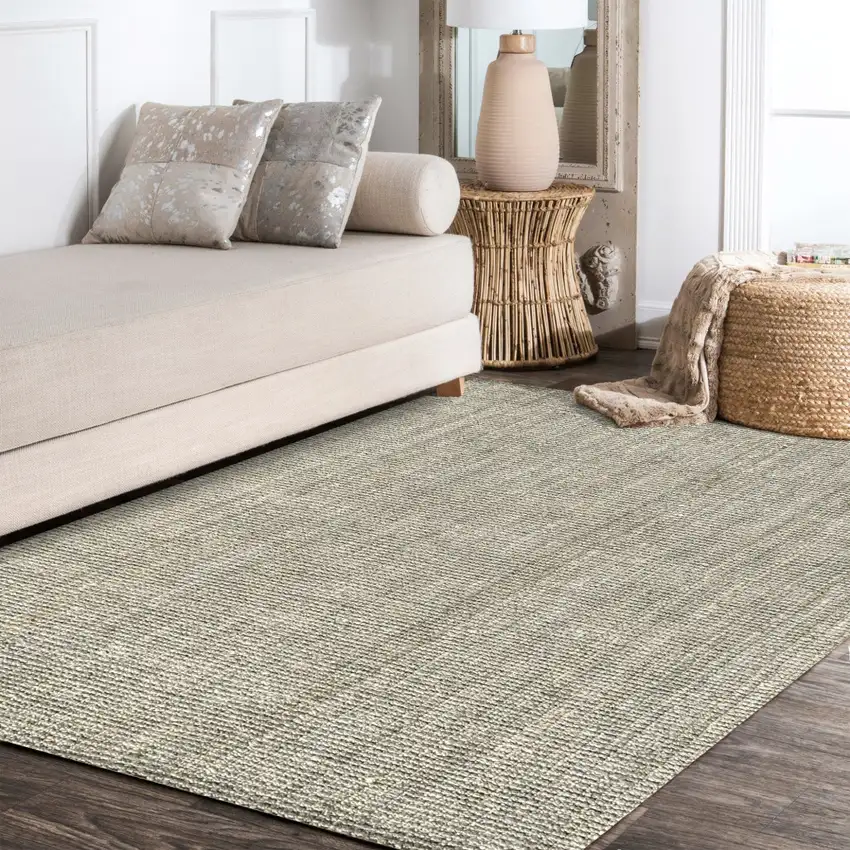 Gray Jute Handmade Area Rug Photo 6
