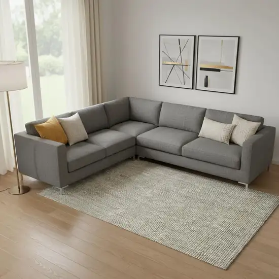 Gray Jute Handmade Area Rug Photo 2