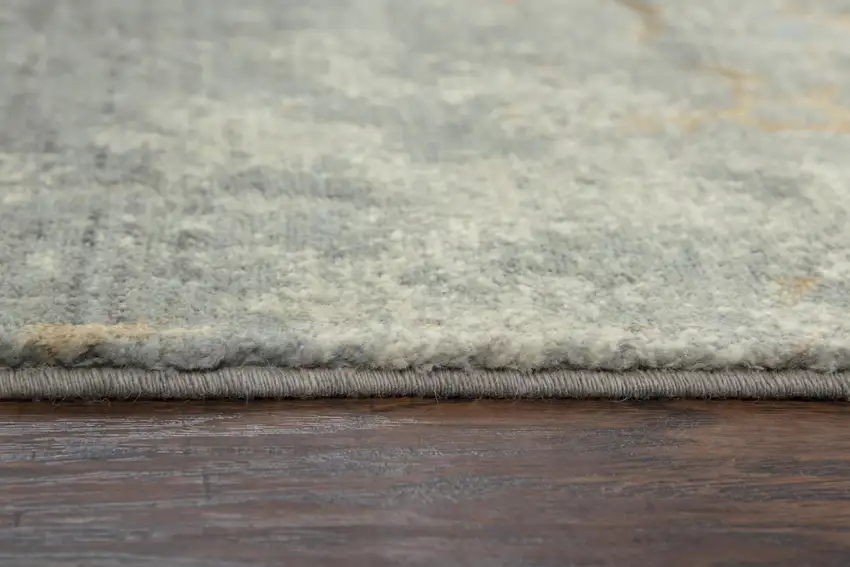 Gray Light Gray Beige And Ivory New Zealand Lambs Wool Trellis Hand Carved Handmade Area Rug Photo 5
