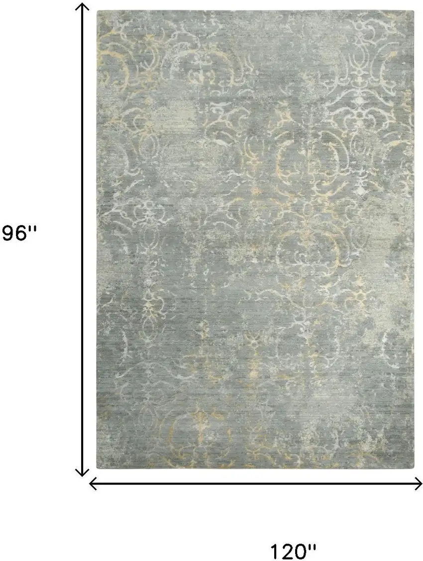Gray Light Gray Beige And Ivory New Zealand Lambs Wool Trellis Hand Carved Handmade Area Rug Photo 6