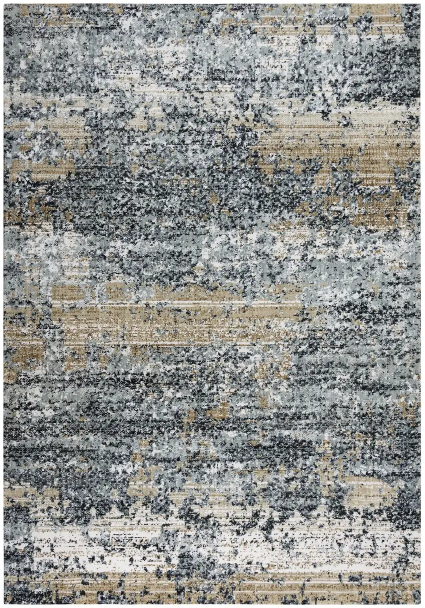 Gray Light Gray Brown Beige And Ivory Abstract Hand Carved Handmade Area Rug Photo 2