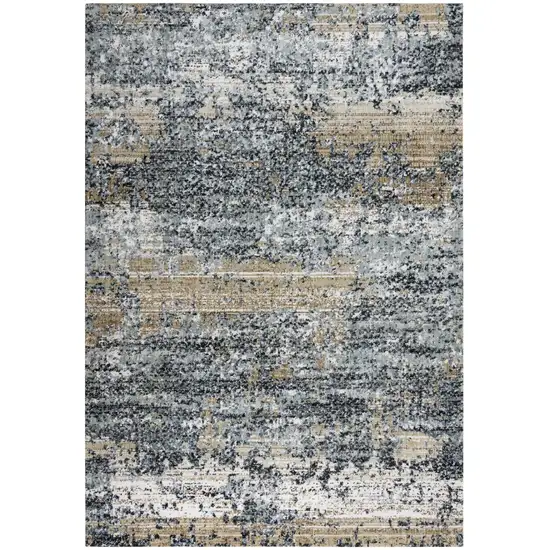 Gray Light Gray Brown Beige And Ivory Abstract Hand Carved Handmade Area Rug Photo 2