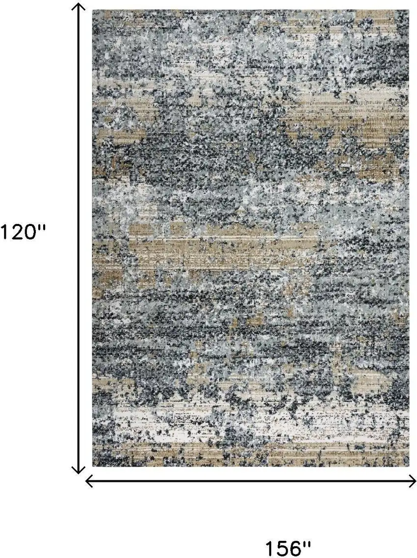 Gray Light Gray Brown Beige And Ivory Abstract Hand Carved Handmade Area Rug Photo 7