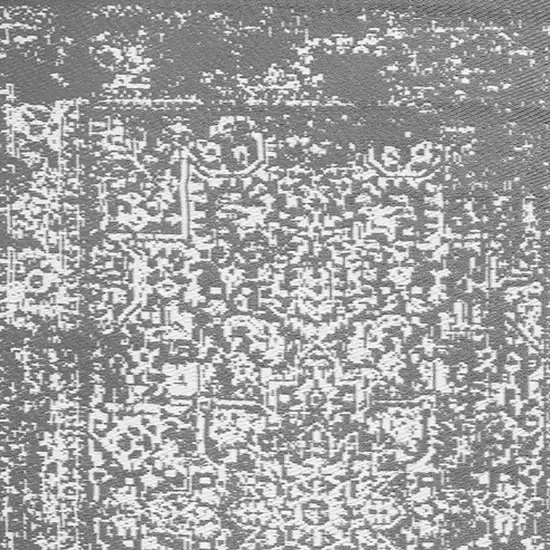 Gray Machine Braided Distressed Area Rug With UV Protection Photo 5