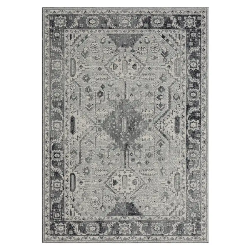 Gray Medallion Area Rug Photo 1