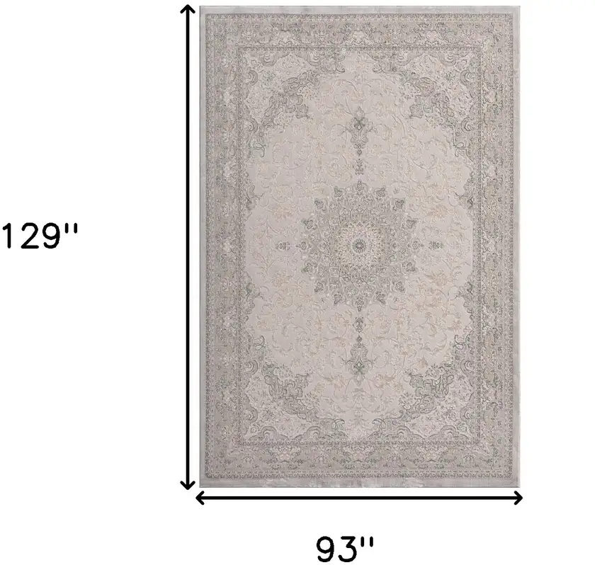 Gray Medallion Area Rug Photo 9