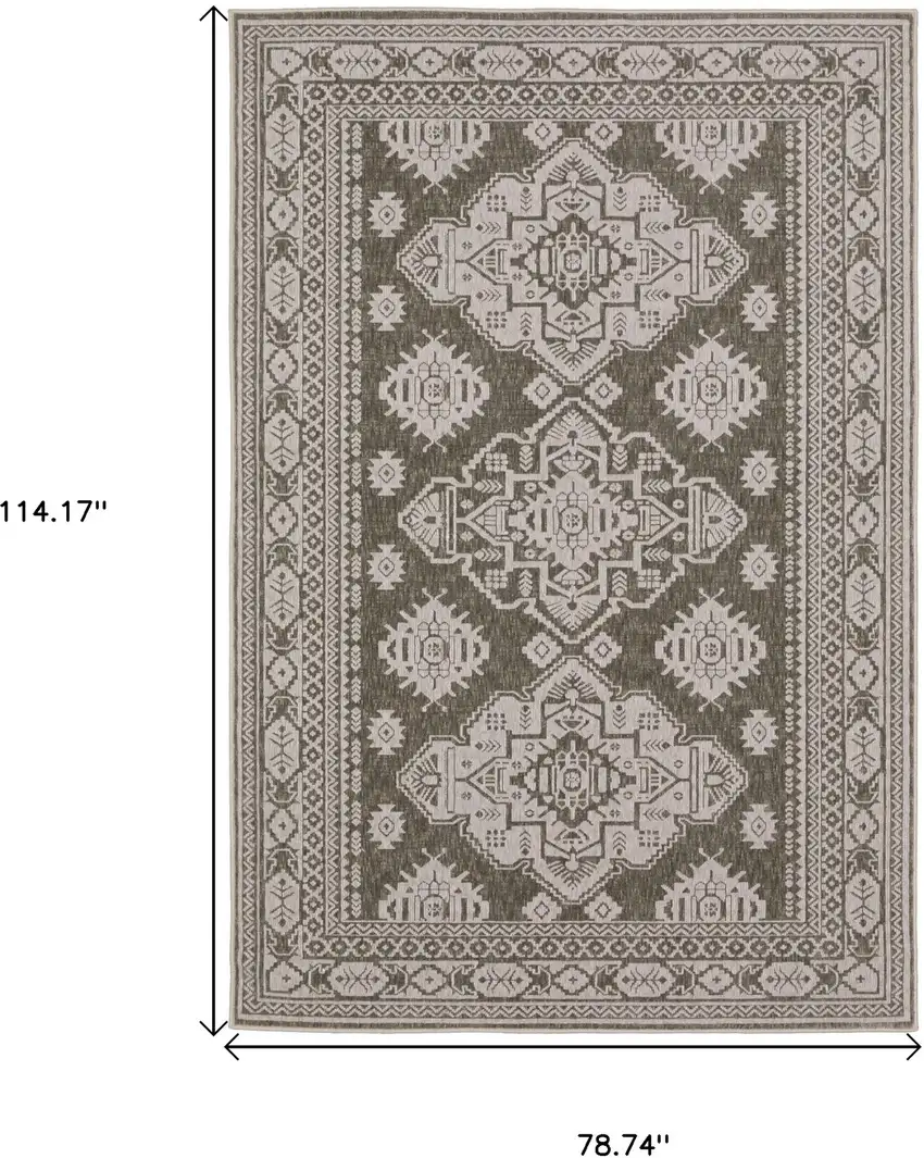 Gray Medallion Area Rug Photo 3