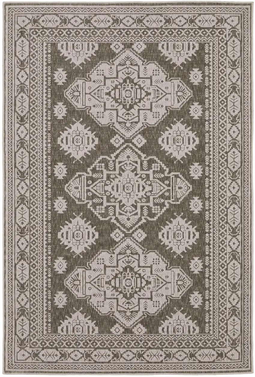 Gray Medallion Area Rug Photo 4