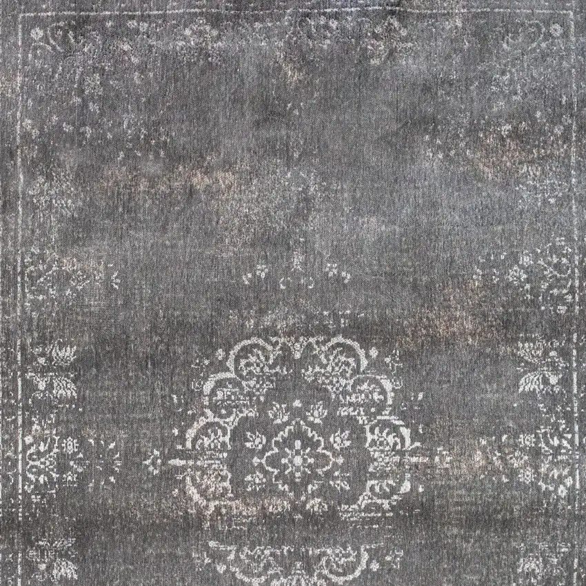 Gray Medallion Non Skid Area Rug Photo 5