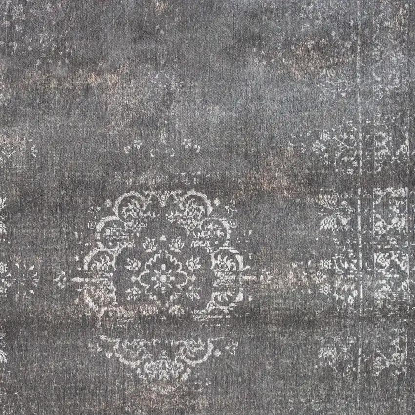 Gray Medallion Non Skid Area Rug Photo 5