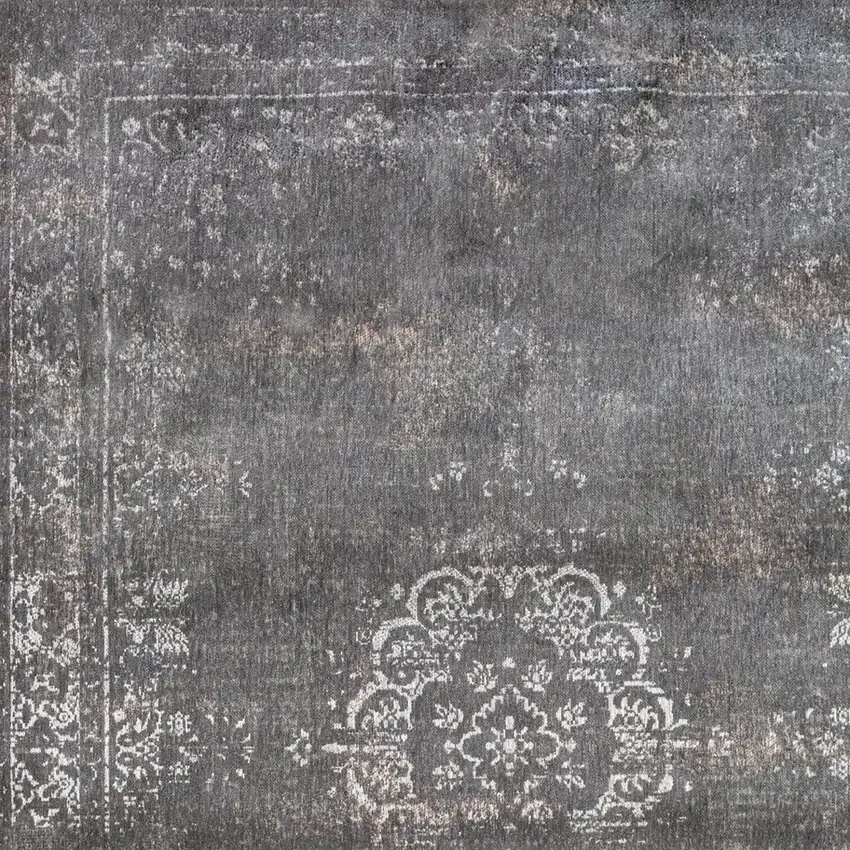 Gray Medallion Non Skid Area Rug Photo 5