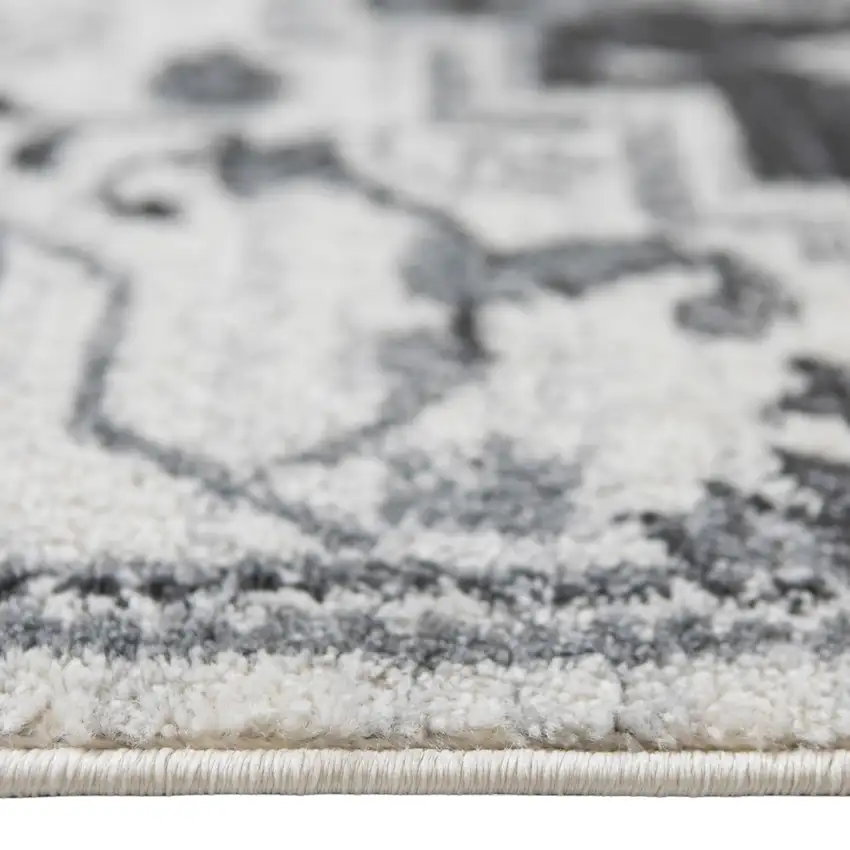 Gray Medallion Power Loom Area Rug Photo 7