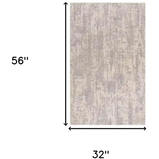 Gray Abstract Dhurrie Area Rug Photo 9