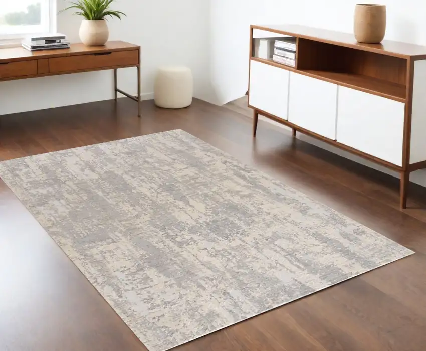Gray Metro Modern Abstract Area Rug Photo 2