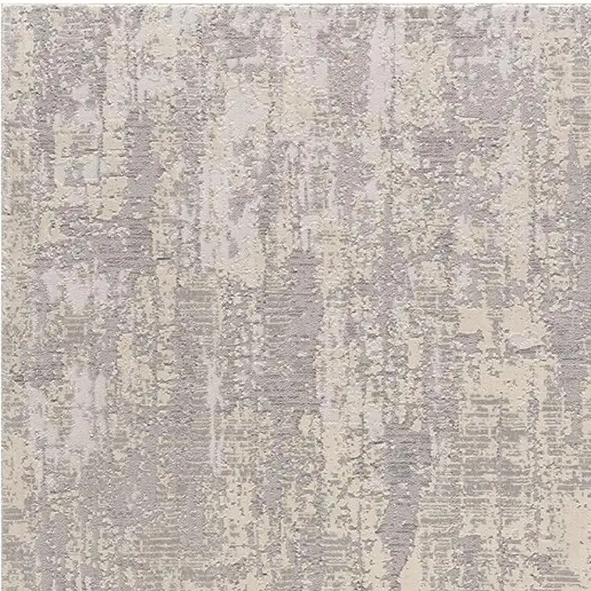 Grey Abstract Area Rug Photo 4