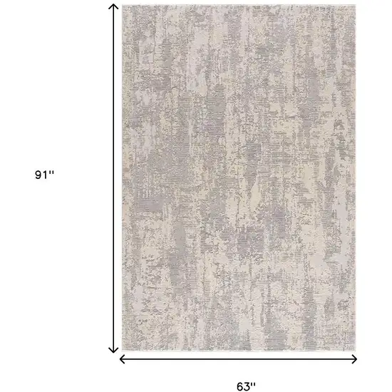 Grey Abstract Area Rug Photo 3