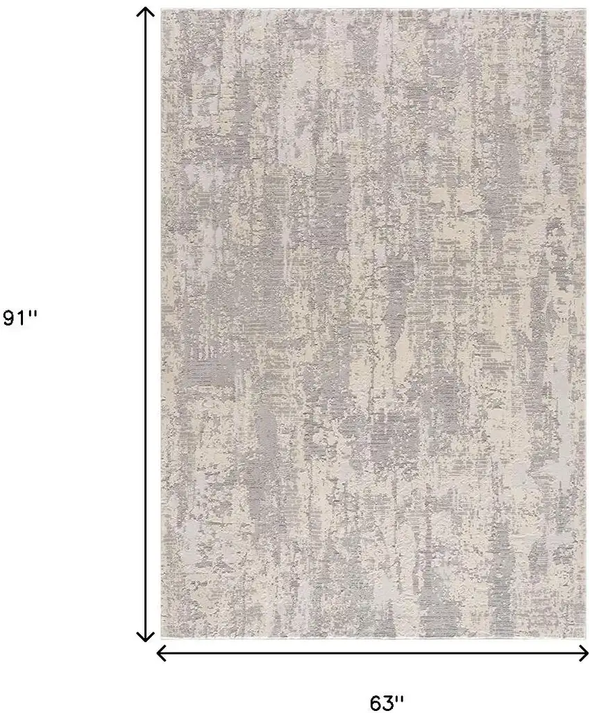 Grey Abstract Area Rug Photo 3
