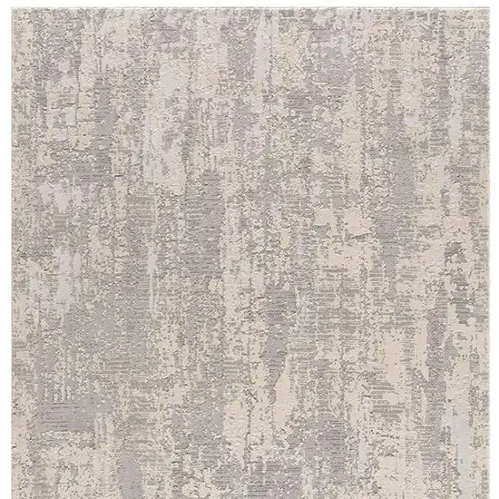 Grey Abstract Area Rug Photo 5