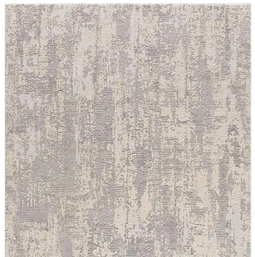Grey Abstract Area Rug Photo 5