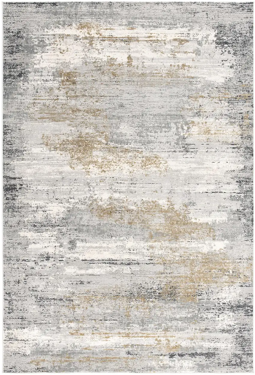 Gray Mod Distressed Strokes Area Rug Photo 5
