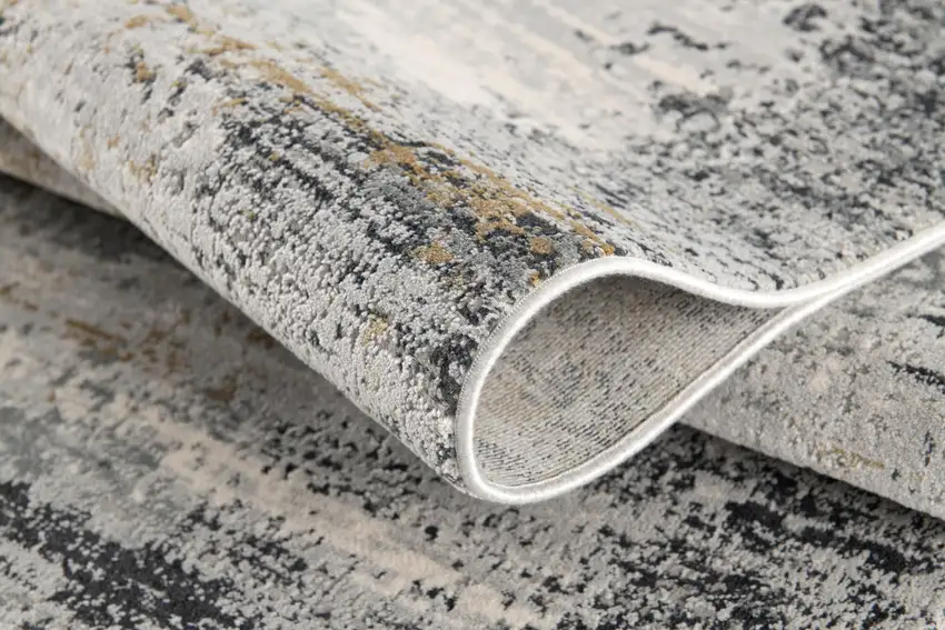 Gray Mod Distressed Strokes Area Rug Photo 7