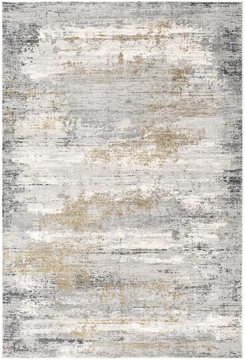 Gray Mod Distressed Strokes Area Rug Photo 2