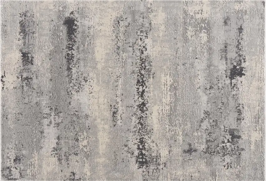 Gray Modern Abstract Area Rug Photo 2