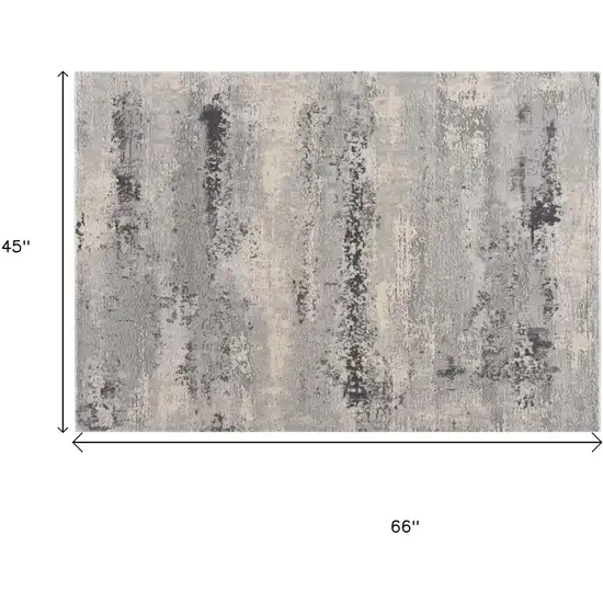 Gray Modern Abstract Area Rug Photo 3