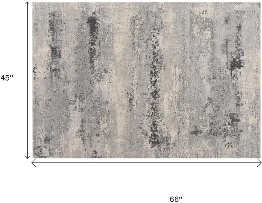 Gray Modern Abstract Area Rug Photo 3