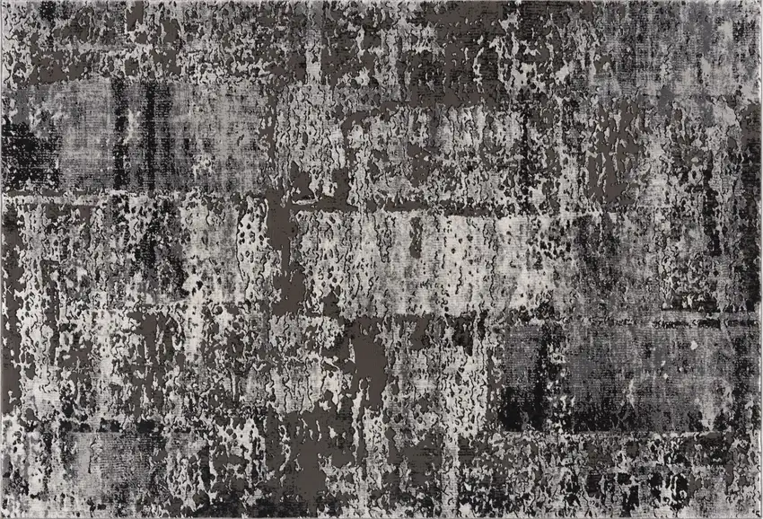 Gray Modern Abstract Area Rug Photo 3