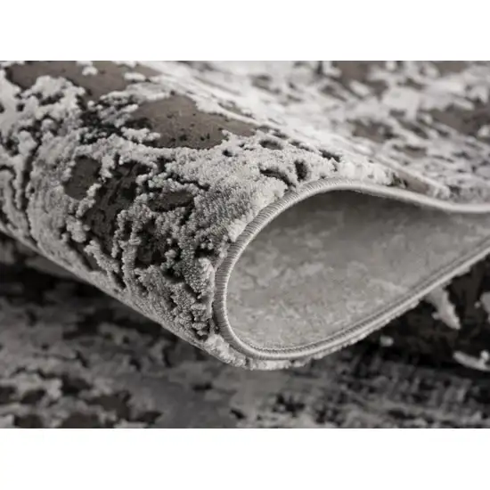 Gray Modern Abstract Area Rug Photo 9