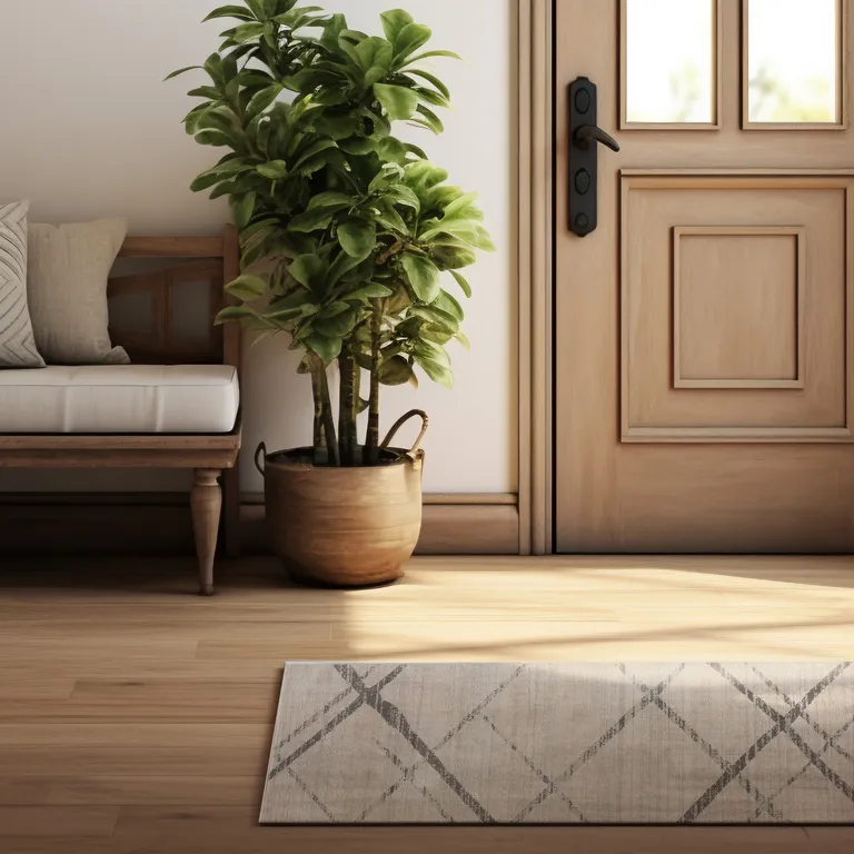 Gray Modern Abstract Pattern Area Rug Photo 5