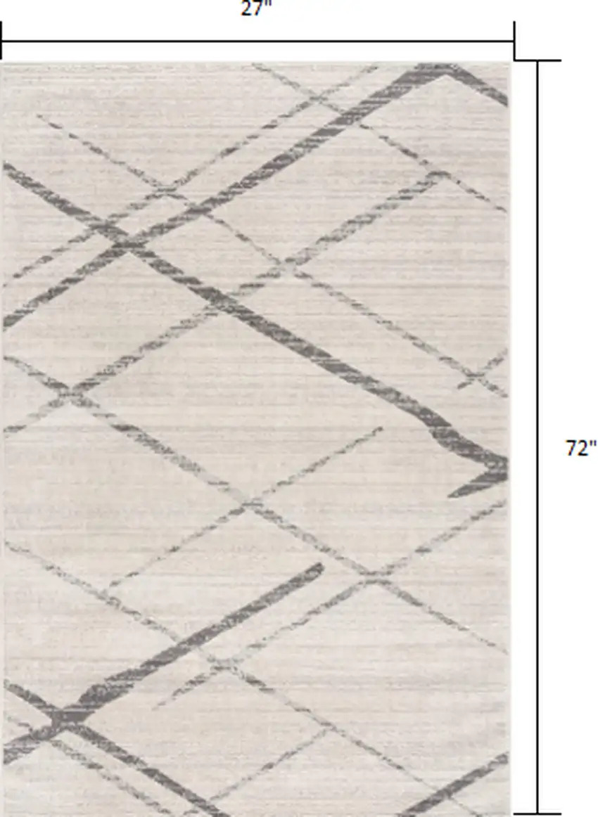 Gray Modern Abstract Pattern Area Rug Photo 2