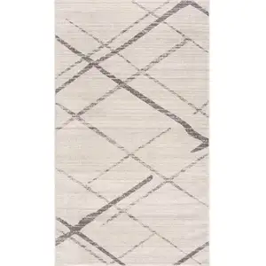 Photo of Gray Modern Abstract Pattern Area Rug